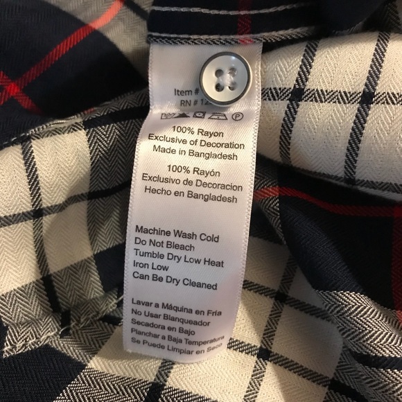 NWT Jachs Girlfriend Women’s Red White Blue Short Sleeve High Low Tunic Sz S - Picture 6 of 8